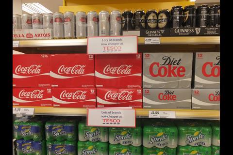 Stella Artois, Coca-Cola and Sprite are among the hero products on offer